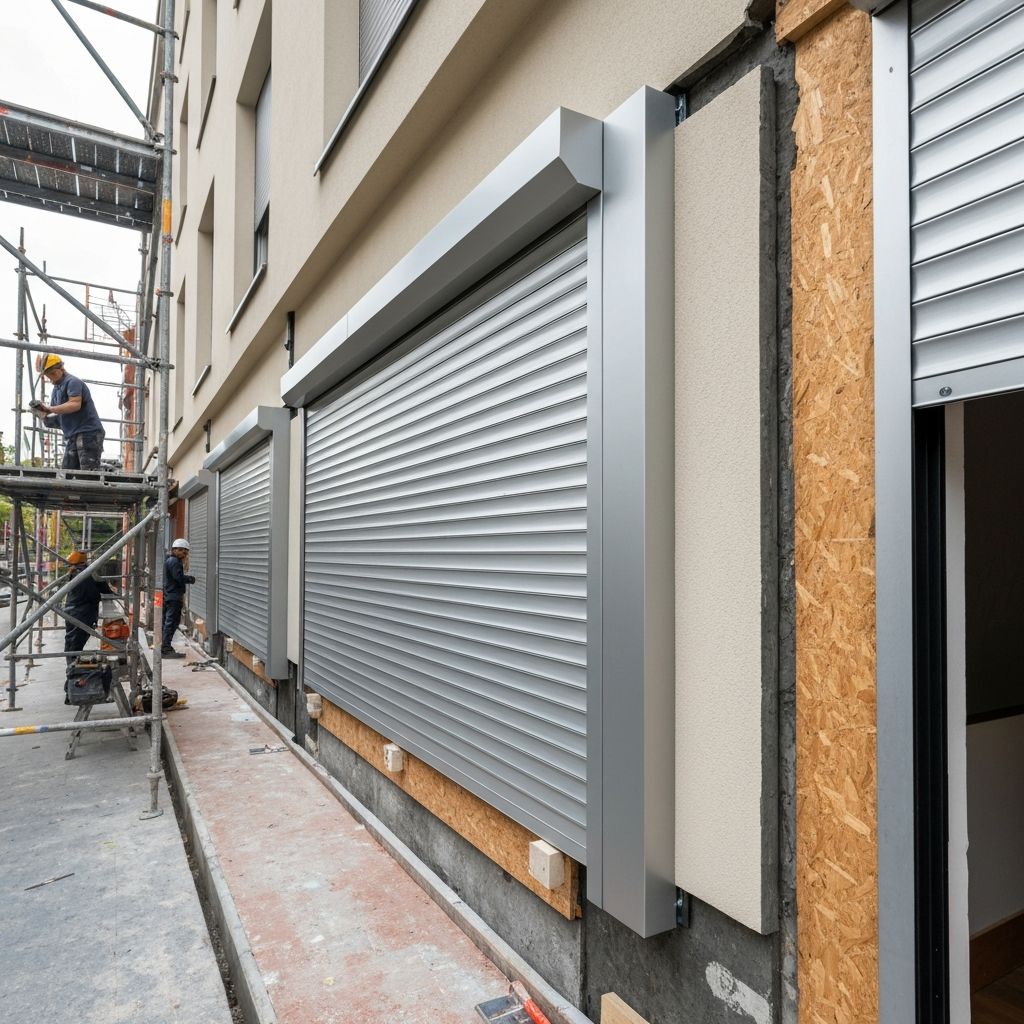 Pose d'un coffre de volet roulant en rénovation à Lyon